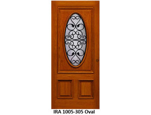 Wrought Iron Door IRA-1005-305 Oval Design