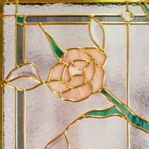 Stained Glass Climbing Rose Design