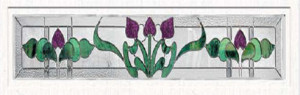 Stained Glass Accent Bourdeaux bo-tr-6412 Design