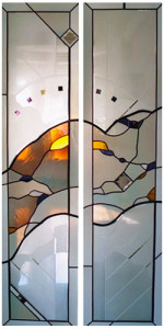 Custom Double French Door Stained Glass