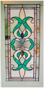 Custom Stained Glass Victorian Design French Door